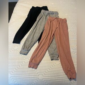 Girls XS Jogger Pants Set - Black, Gray, and Pink